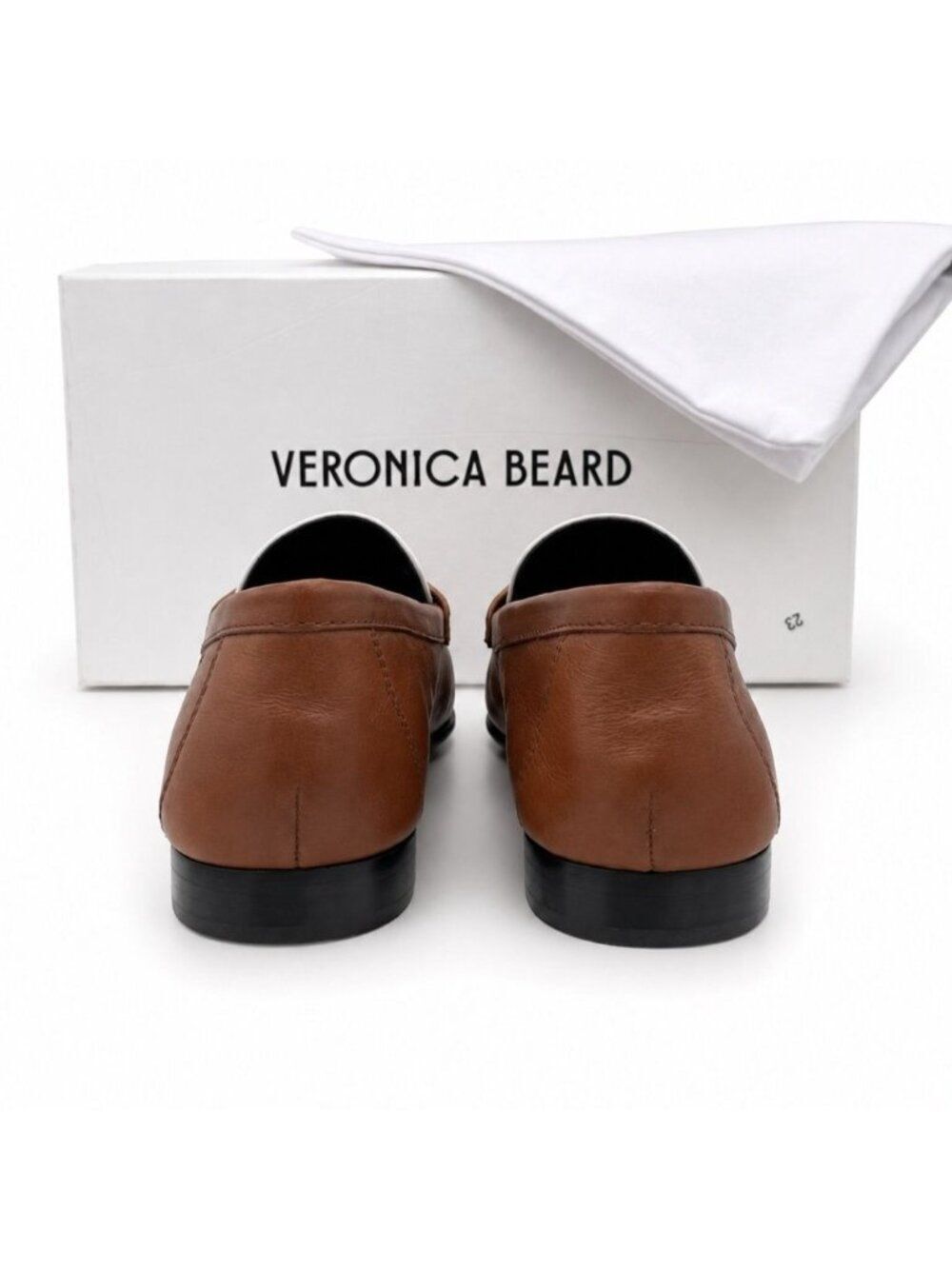 Veronica Beard $350 Penny-2 Two Tone Caramel Lily Leather Loafers Womens Size 7 - Picture 5 of 7